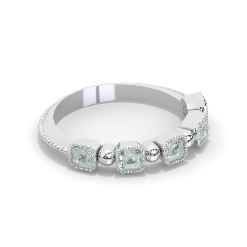 1.7 CTW Moissanite Stackable Wedding Ring