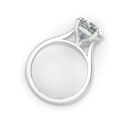 4 Carat Classic Oval Engagement Ring. 14K Gold Solitaire ring. Oval Cut Ring.   Model 1309