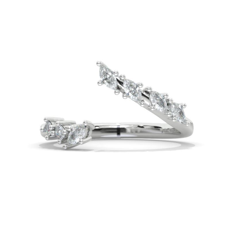 Stackable Twisted  Open Wedding Ring  for  Model 454-9x7