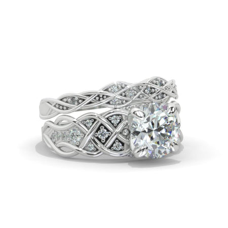 2 Carat Giliarto Moissanite Lattice Engagement Ring