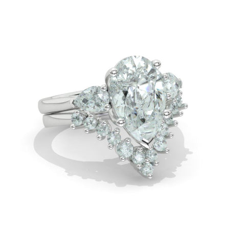 Giliarto Moissanite White Gold Wedding band For Model 575-14x9 E B