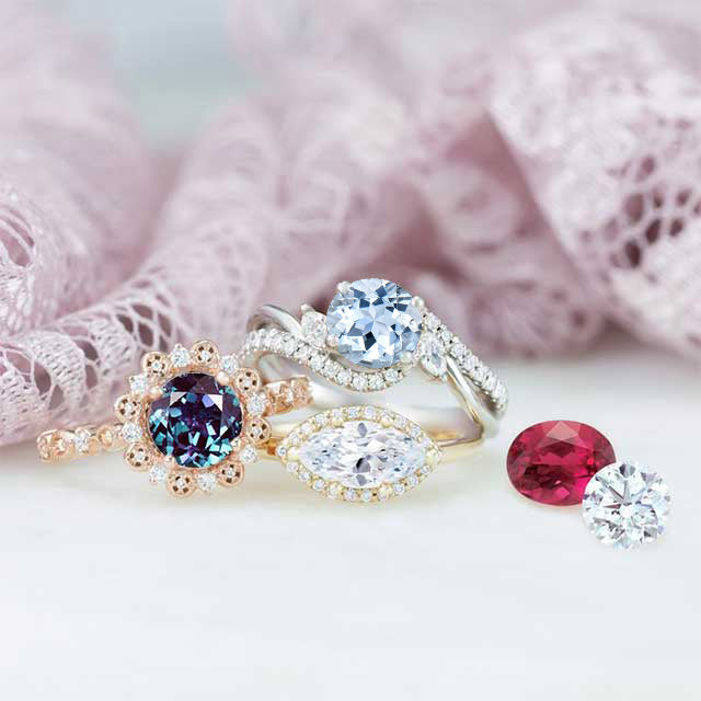 14K White Gold  6 mm Forever One Natural Aquamarine Grade AAA+ Center Stone Round Halo Engagement Ring