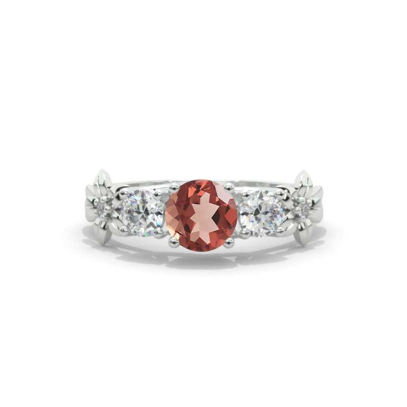 1.5 Carat Zultanite Three-Stone White Gold Engagement  Ring