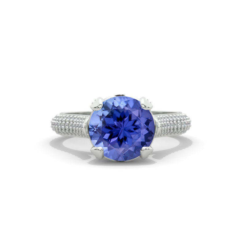 Orion 2.6 Carat Natural Genuine Tanzanite Engagement Ring