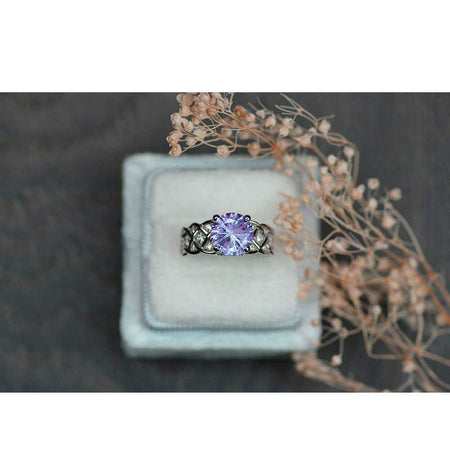 2 Carat Fireworks Cut Alexandrite Like Stone Stones in 14K White Rose Yellow Gold Engagement Ring Anniversary Promissory Ring