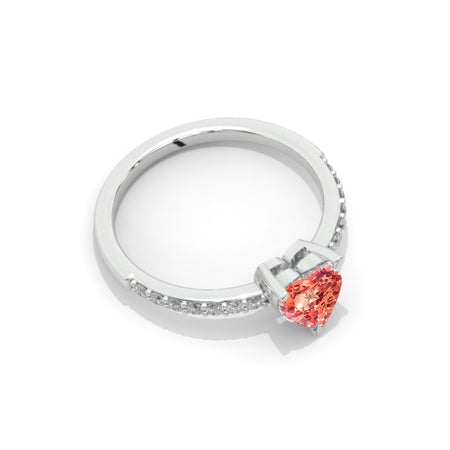 Heart Peach Sapphire Ring Model 3G