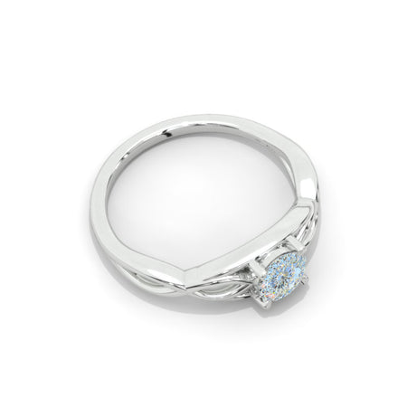 Celtic Portuguese Cut LAB-Grown Diamond Gold Ring Model 4E-1