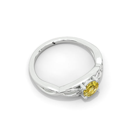 Celtic Yellow Sapphire Gold Ring Model 4E-1