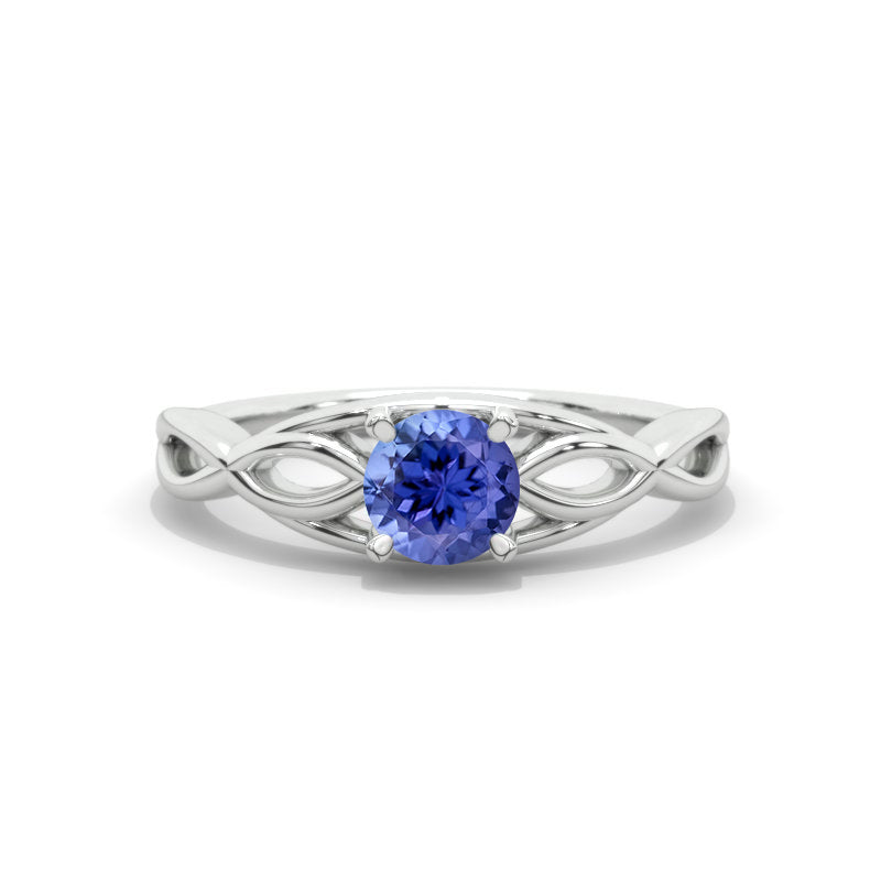 2.0 Carat Natural Genuine Tanzanite Accented Classic Engagement Ring