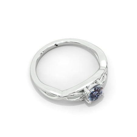 Celtic Gray Moissanite Gold Ring