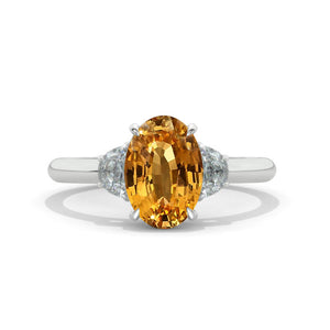 Classic 3 Carat Giliarto Genuine Yellow Citrine  Princess Cut Engagement Gold Ring 1170-8x8mm