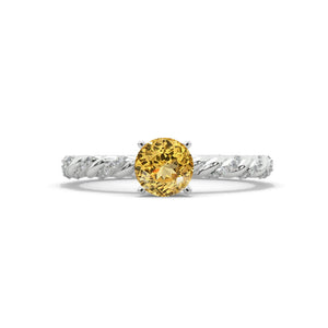 2.0 Carat Genuine Yellow Citrine Emerald Cut Gold Engagement Ring Model 95-8x6mm