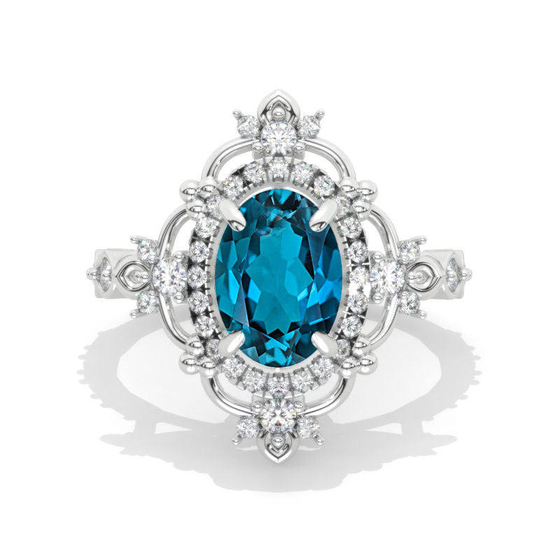 Blue Topaz Heart Ring — Jemma Lulu Designs