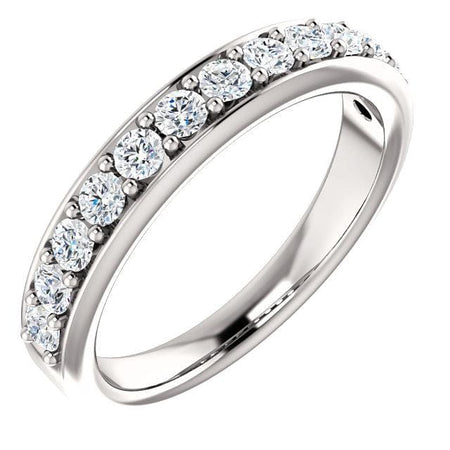 Round Anniversary Moissanite Band