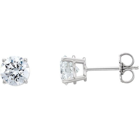 2 CTW  diamond earrings for men I 14K White
