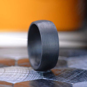 Black Carbon Fiber Ring