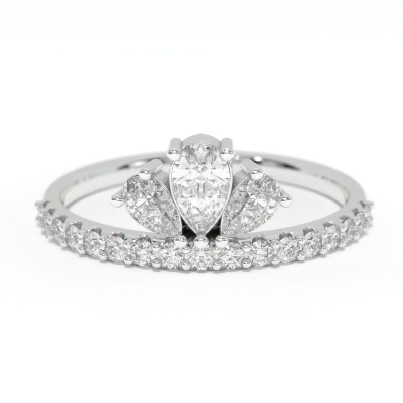 0.6 CTW  Moissanite Gold Engagement Ring