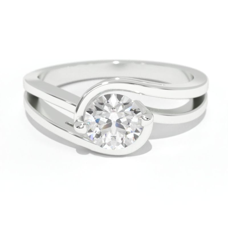 0.7 Carat Diamond White Gold Engagement Ring