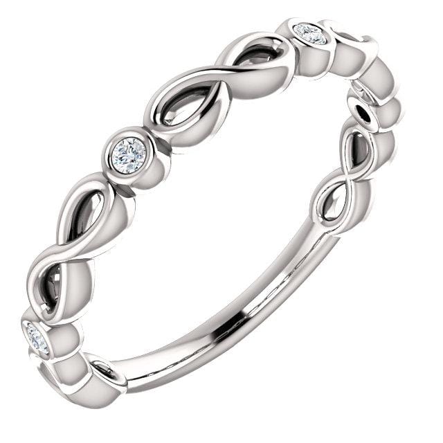Anniversary Band 14K White Gold .06 CTW Diamond - Giliarto