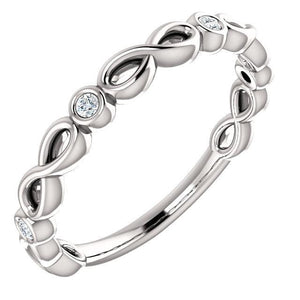 Anniversary Band 14K White Gold .06 CTW Diamond - Giliarto