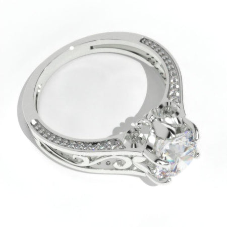 Ascella 2.6 Carat Moissanite White Gold Engagement Ring