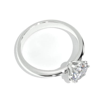 2 Carat Moissanite Low Set Engagement Gold  Ring