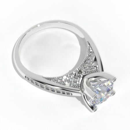 2.0 Carat Moissanite Accented Classic Engagement Ring