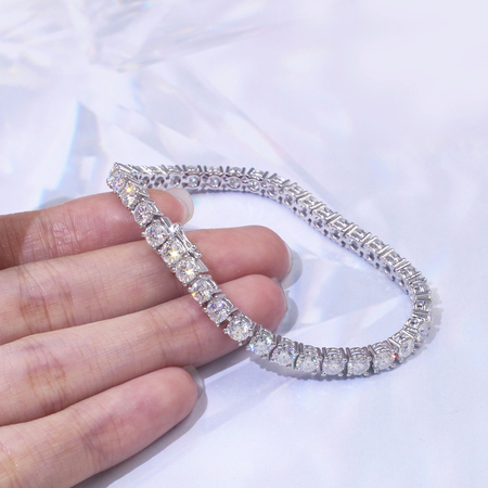 12 CTW Moissanite  Line 7.25" Bracelet