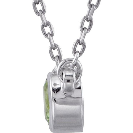 Peridot with sterling silver necklace - Giliarto