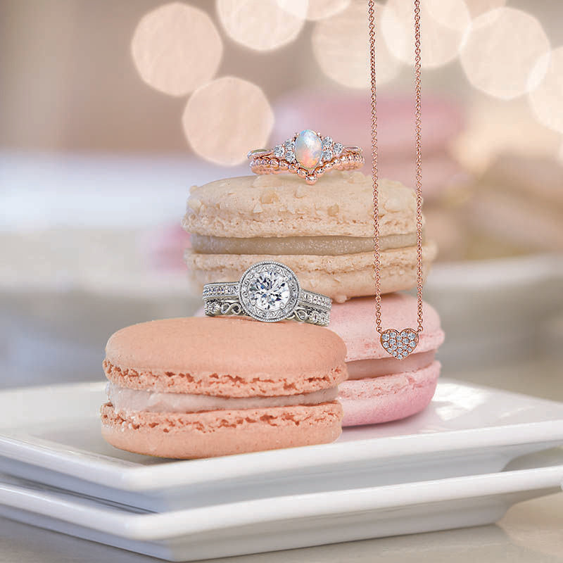 14K White Gold 7mm Round  Moissanite Engagement Ring