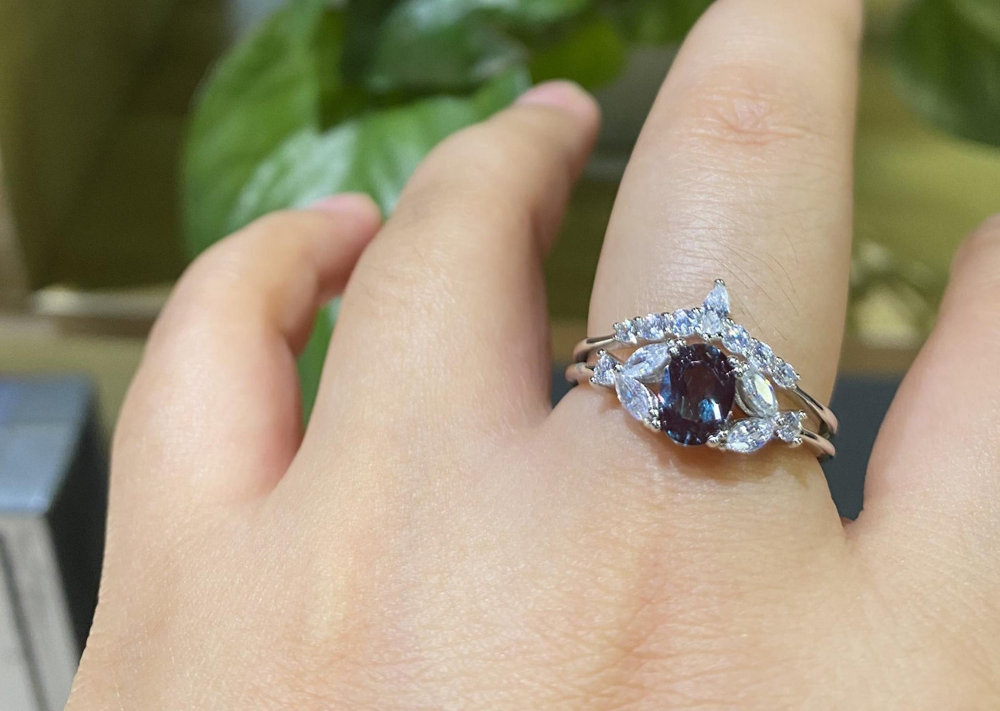 Dainty on sale alexandrite ring