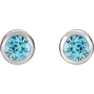 Blue Zircon Earrings - Giliarto