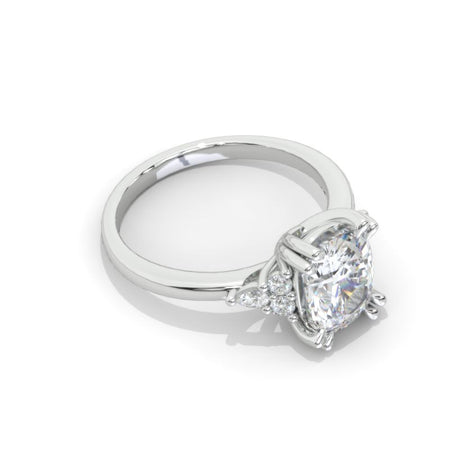 9x7mm Cushion Cut Halo Giliarto Moissanite Diamond White Gold Engagement Ring