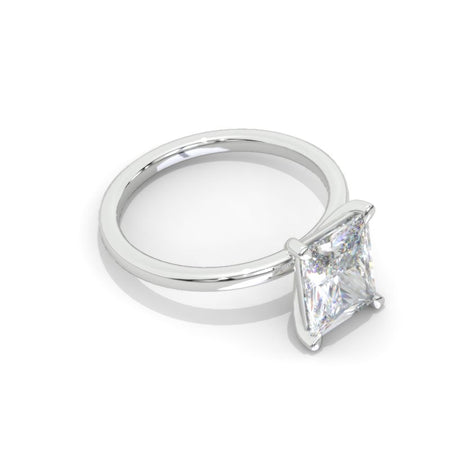 2 Carat 9х7 Radiant Cut Halo Giliarto Moissanite Diamond White Gold Engagement Ring