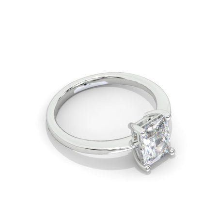 2 Carat Radiant Cut Moissanite White Gold Engagement Ring