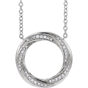 1/5 CTW Diamond Circle  18'' Necklace - Giliarto