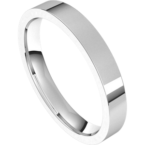 Continuum Silver Lightweight Comfort Fit Flat Band