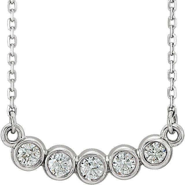 1/3 CTW Diamond Bezel Set 18" Necklace - Giliarto