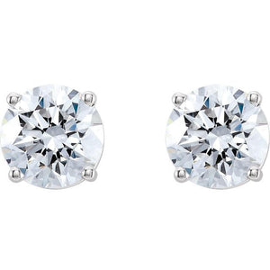 2 CTW  Stud Earrings I 14K White 2 CTW Lab-Grown Diamond 