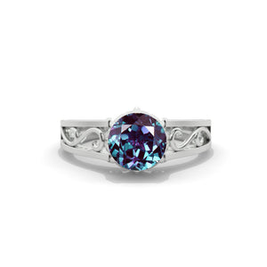 Ascella 2.6 Carat Alexandrite White Gold Engagement Ring