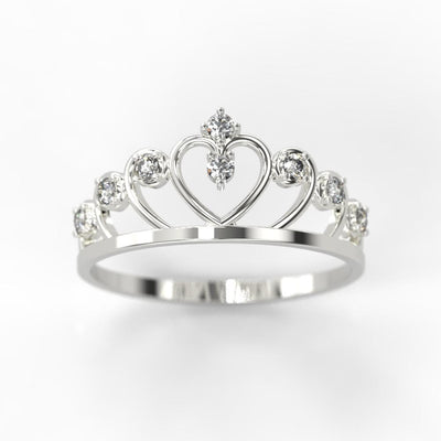 14K White Gold Tiara Wedding Band — Personal Touch Jewelers | Designer  Jewelry Personalized for Woman & Men