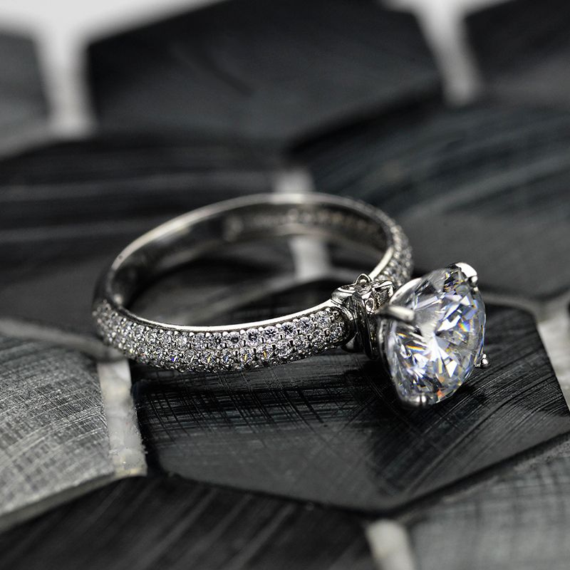 ''Carmen'' 2 Carat  Moissanite 14K Gold Moissanite Engagement Ring