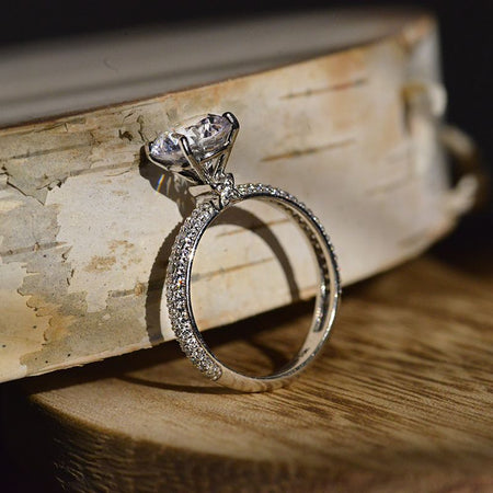 forever one moissanite engagement rings