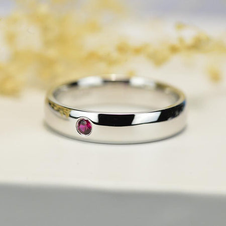 Ruby Men's Gold Wedding Engagement  Ring
