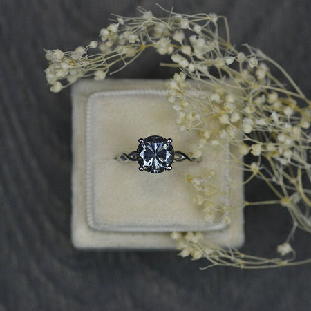 gray grey promissory moissanite ring