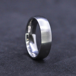 Brushed Finish Titanium Wedding Band Ring