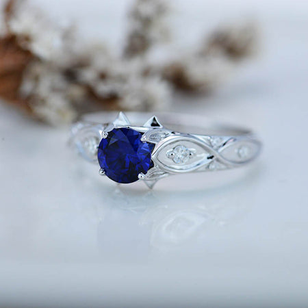 Sapphire/Ruby Gold Celtic Engagement Ring