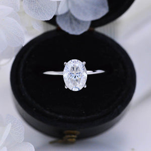 1.5 Carat Moissanite 14K White Gold Engagement Promissory Ring