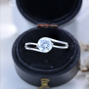 1 Carat Giliarto Moissanite White Gold Engagement Ring