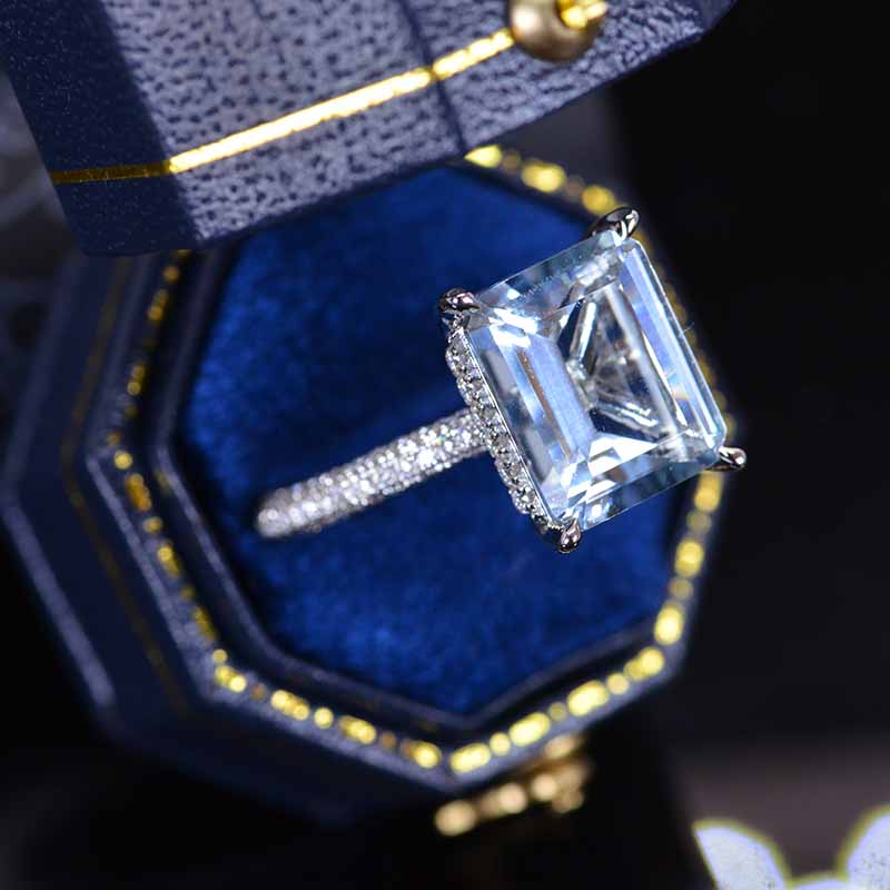 Platinum 1.31ct Rectangle Shape Diamond Center Ring With Rubies – Raymond  Lee Jewelers